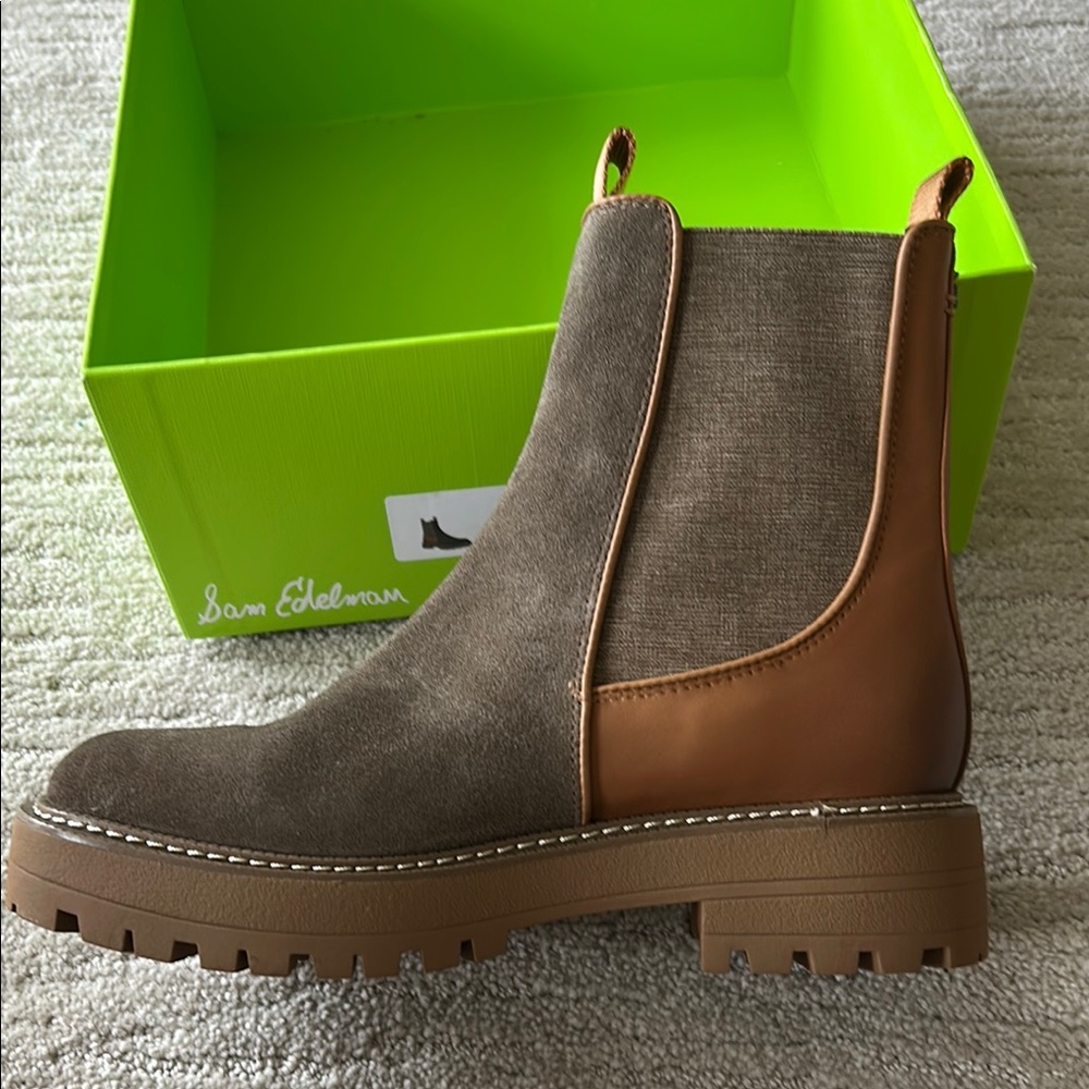 Brown and Tan Ankle Boots - Picture 2 of 7